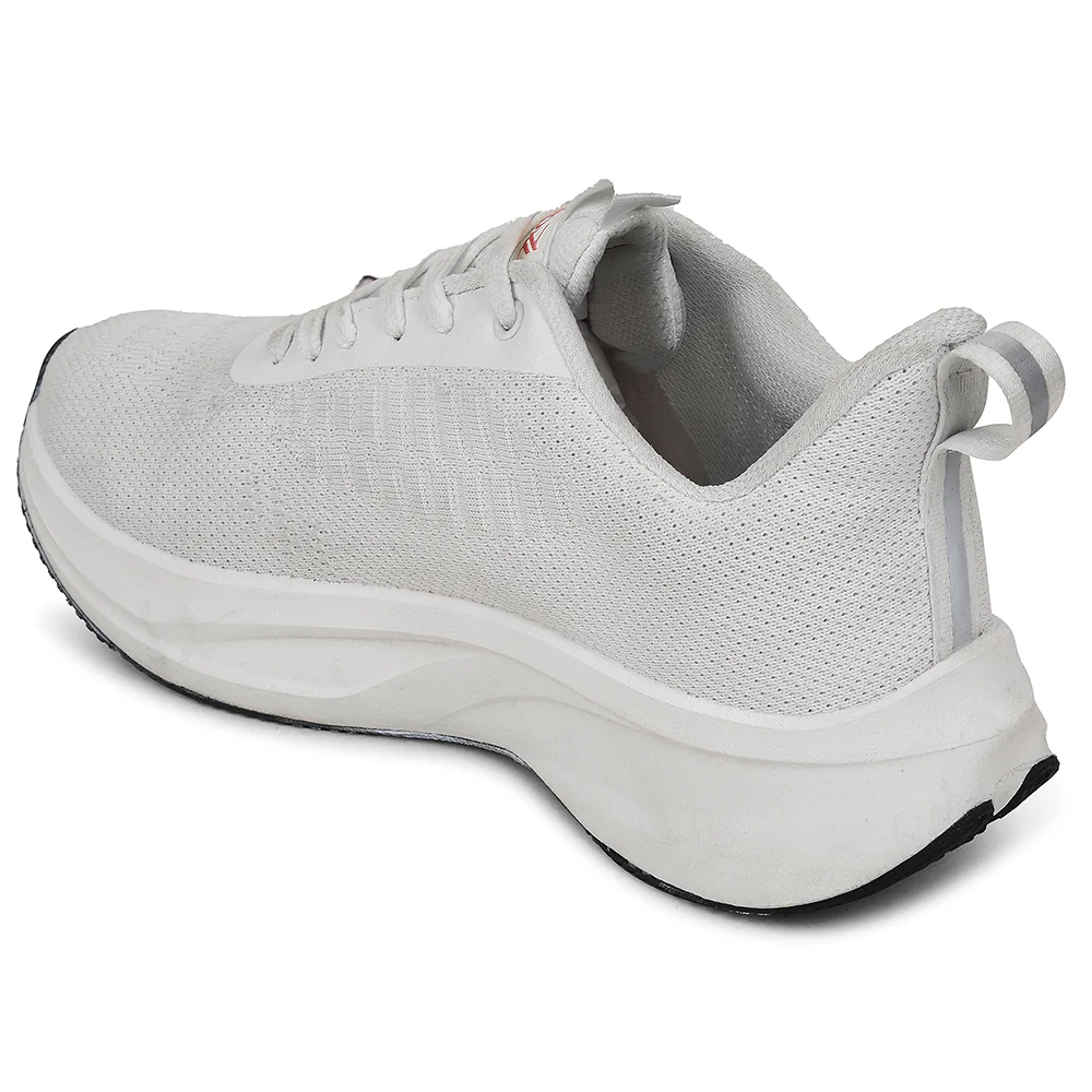 Leap7x White Sports Lacing Running Shoes For Men ROASTER-1E By Liberty - Image 6