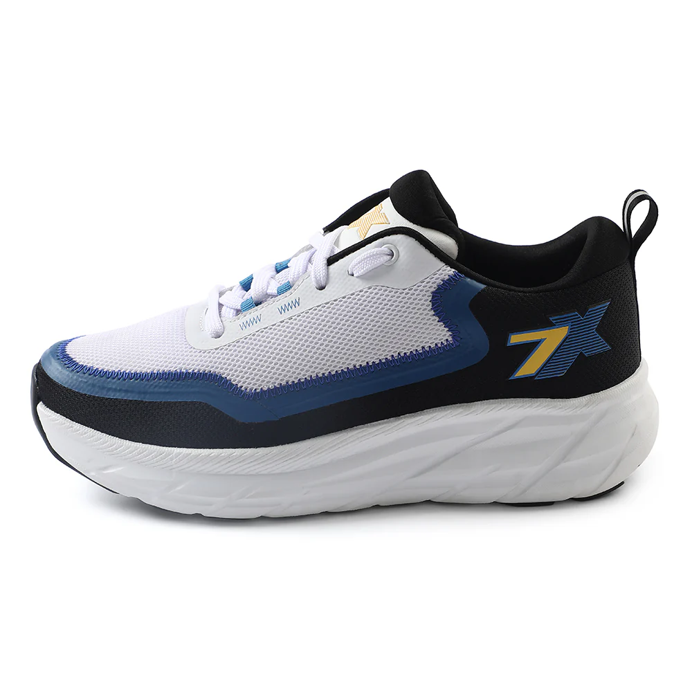 Leap7x White Sports Lacing Running Shoes For Men ROBUST-3E By Liberty - Image 3