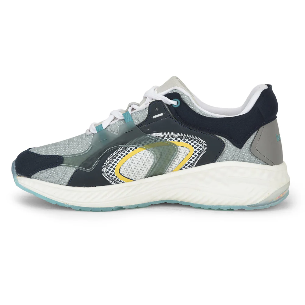 Leap7x White Sports Lacing Running Shoes For Men SNOOKER By Liberty - Image 3