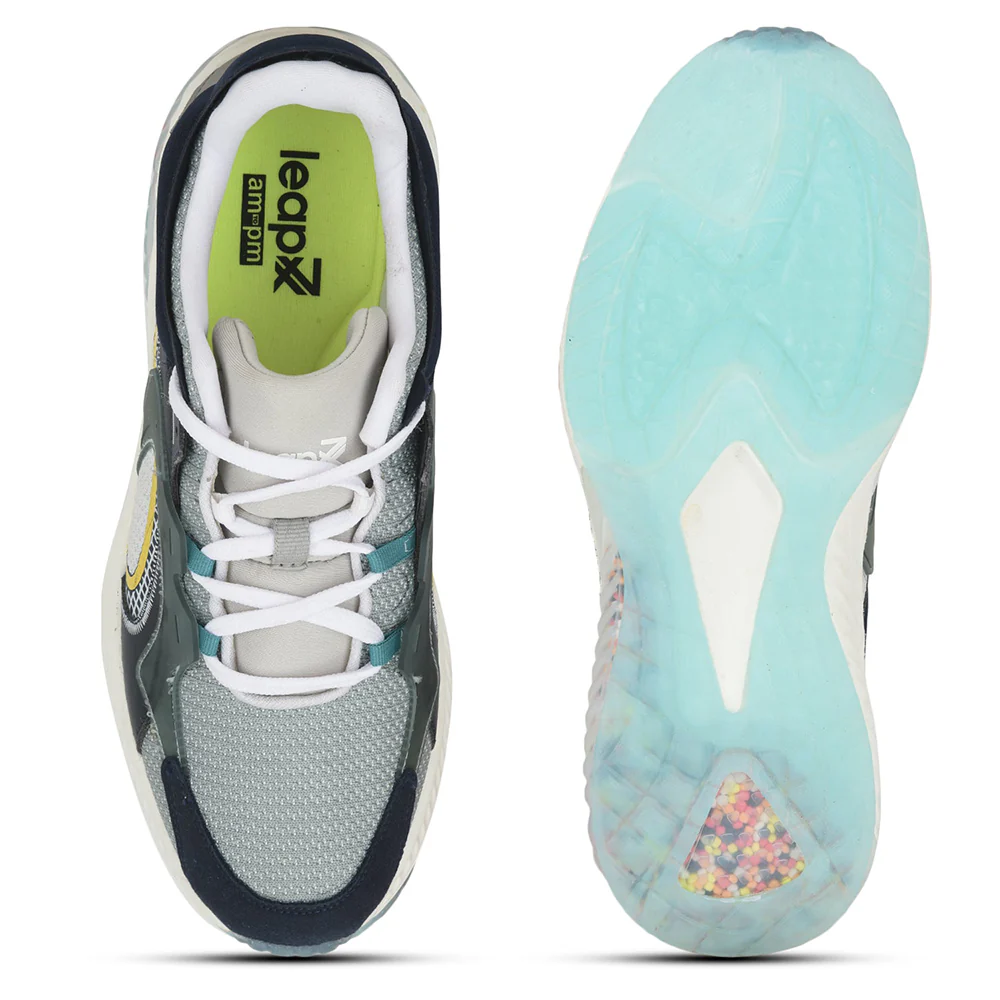 Leap7x White Sports Lacing Running Shoes For Men SNOOKER By Liberty - Image 5