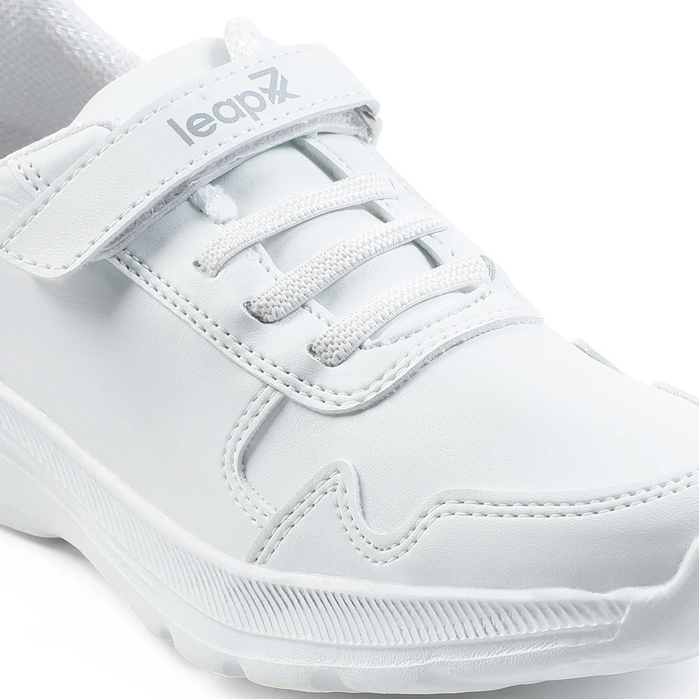 Leap7x White Velcro Uniform School Shoes For Kids SCHLPRO-3 By Liberty - Image 7
