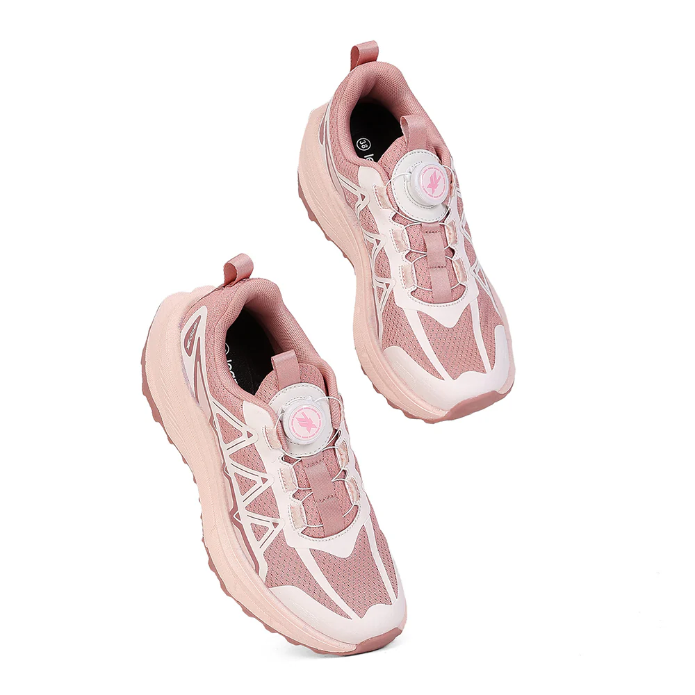Leap7X ZQ-WFLN-47 Peach Sports Non Lacing Walking Shoes for Women by Liberty - Image 7