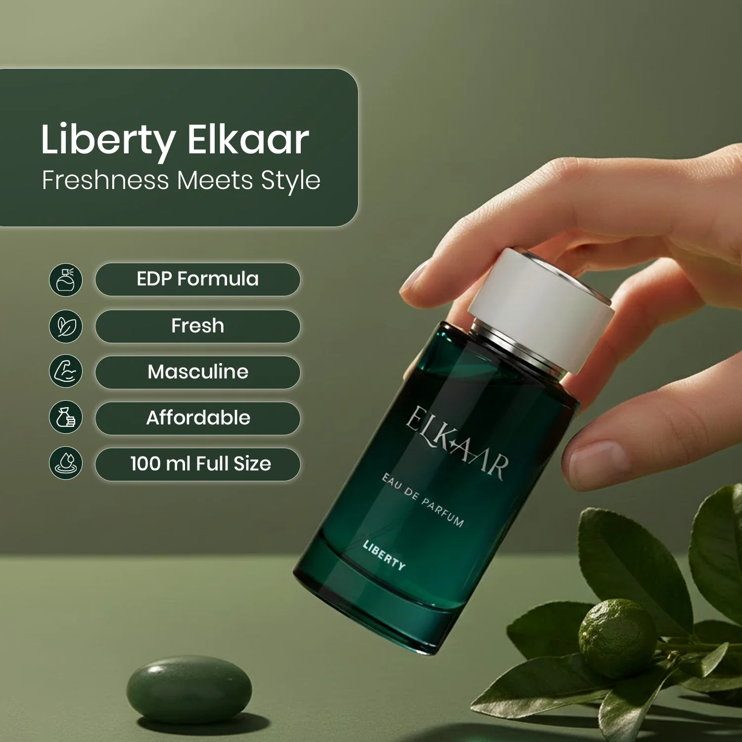 Liberty Luxury Elkaar Pour Homme Perfume For Men (100ml), Eau De Parfum (EDP), Long Lasting Smell - Image 7