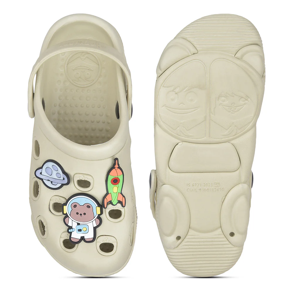 Lucy & Luke Beige Slingback Clogs For Kids LPMXT-K834 By Liberty - Image 8