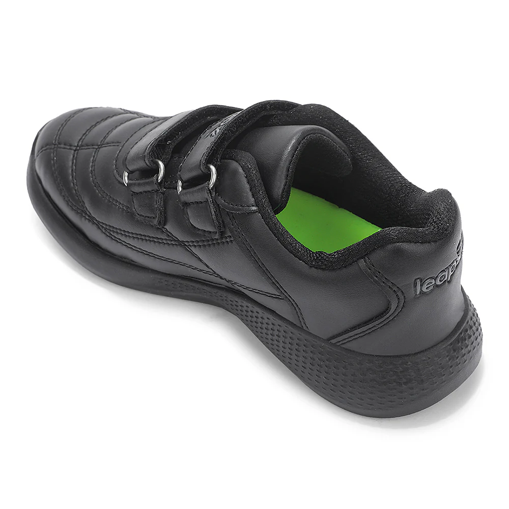 Lucy & Luke Black Casual Non Lacing Uniform School Shoes For Kids FUNRUN-E By Liberty - Image 5