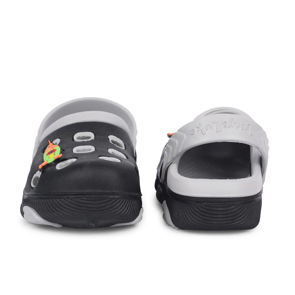 Lucy & Luke Black Casual Slingback Clogs For Kids LPMXT-823 By Liberty - Image 7
