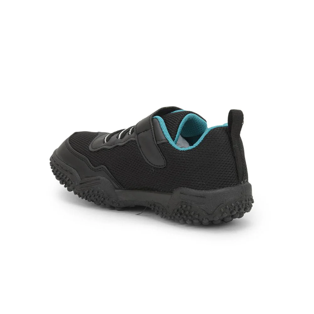 Lucy & Luke Black Sports Non Lacing Shoes For Kids QUICK-1 By Liberty - Image 3