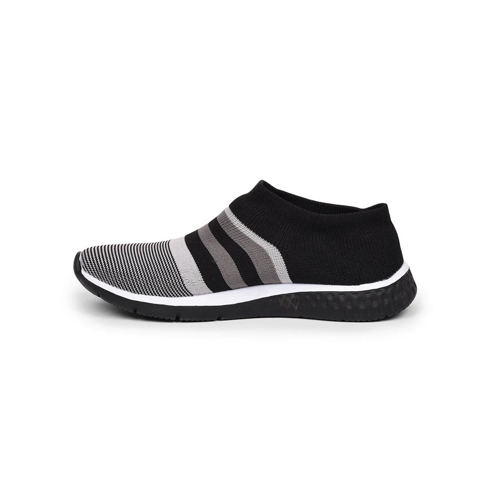 Lucy & Luke (Black) Sports Non Lacing Shoes For Kids SPLASH-3 By Liberty - Image 3