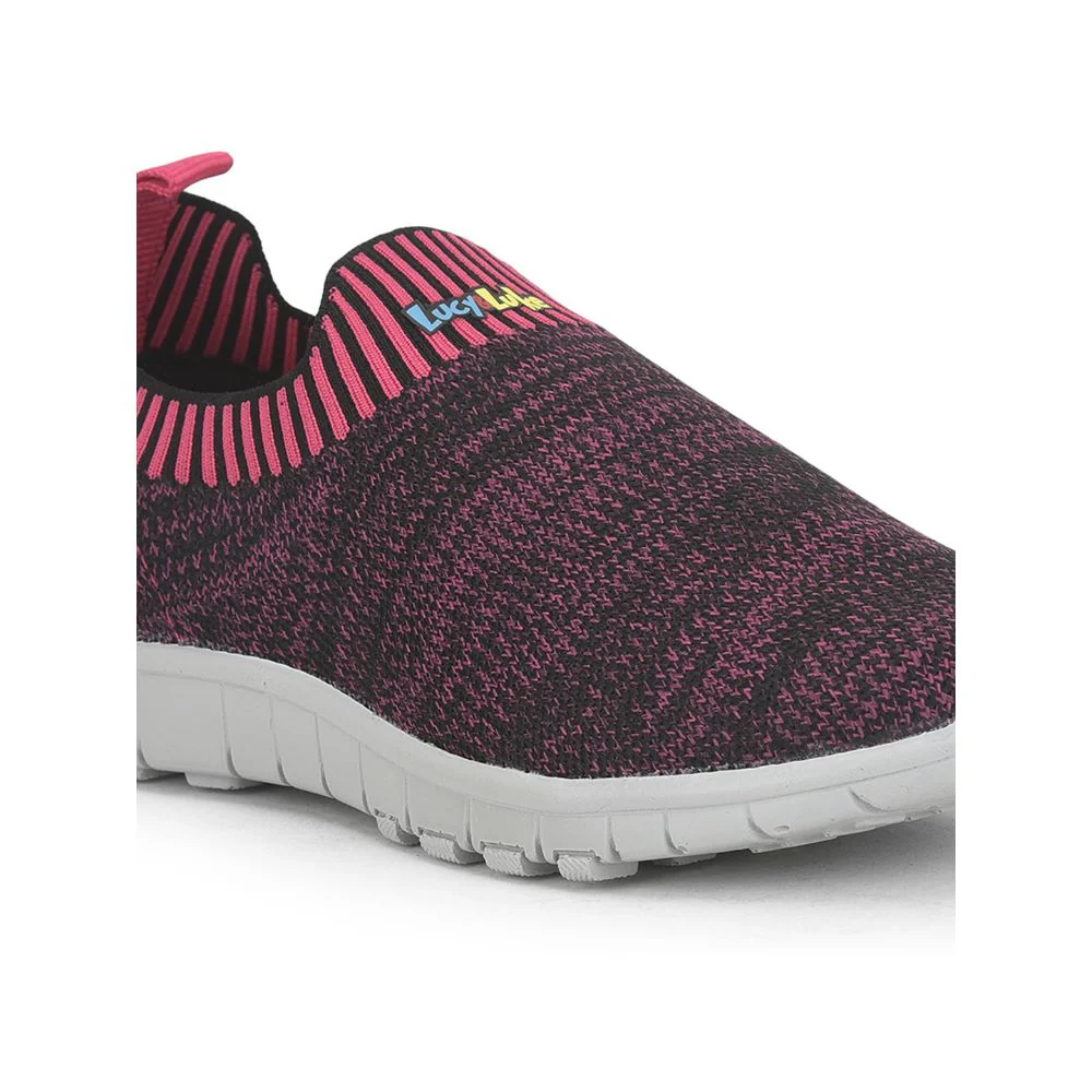 Lucy & Luke (Black) Sports Non Lacing Walking Shoes For Kids 2123-22 By Liberty - Image 4