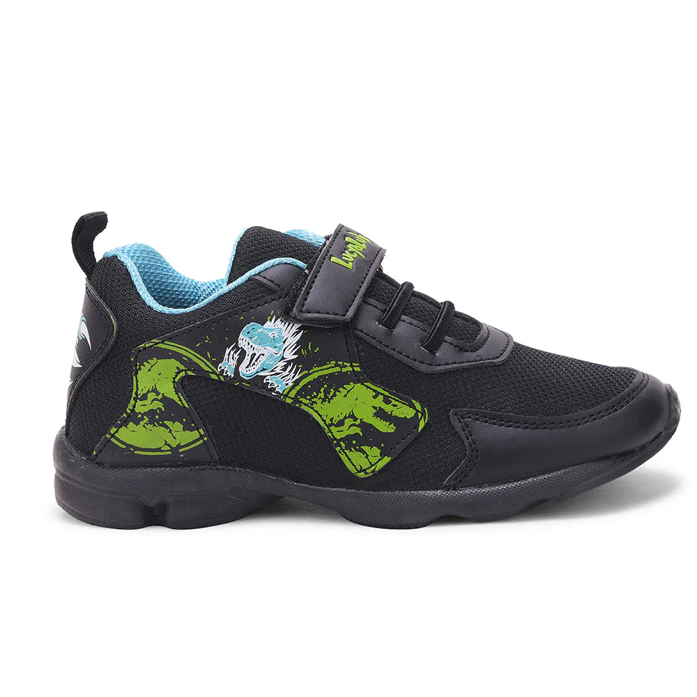 Lucy & Luke Black Sports Non Lacing Walking Shoes For Kids KSN-664 By Liberty - Image 2