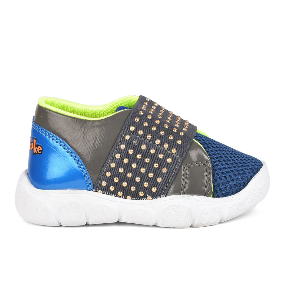 Lucy & Luke Casual Blue Non Lacing Shoes For Kids FLYNN-25 By Liberty - Image 2