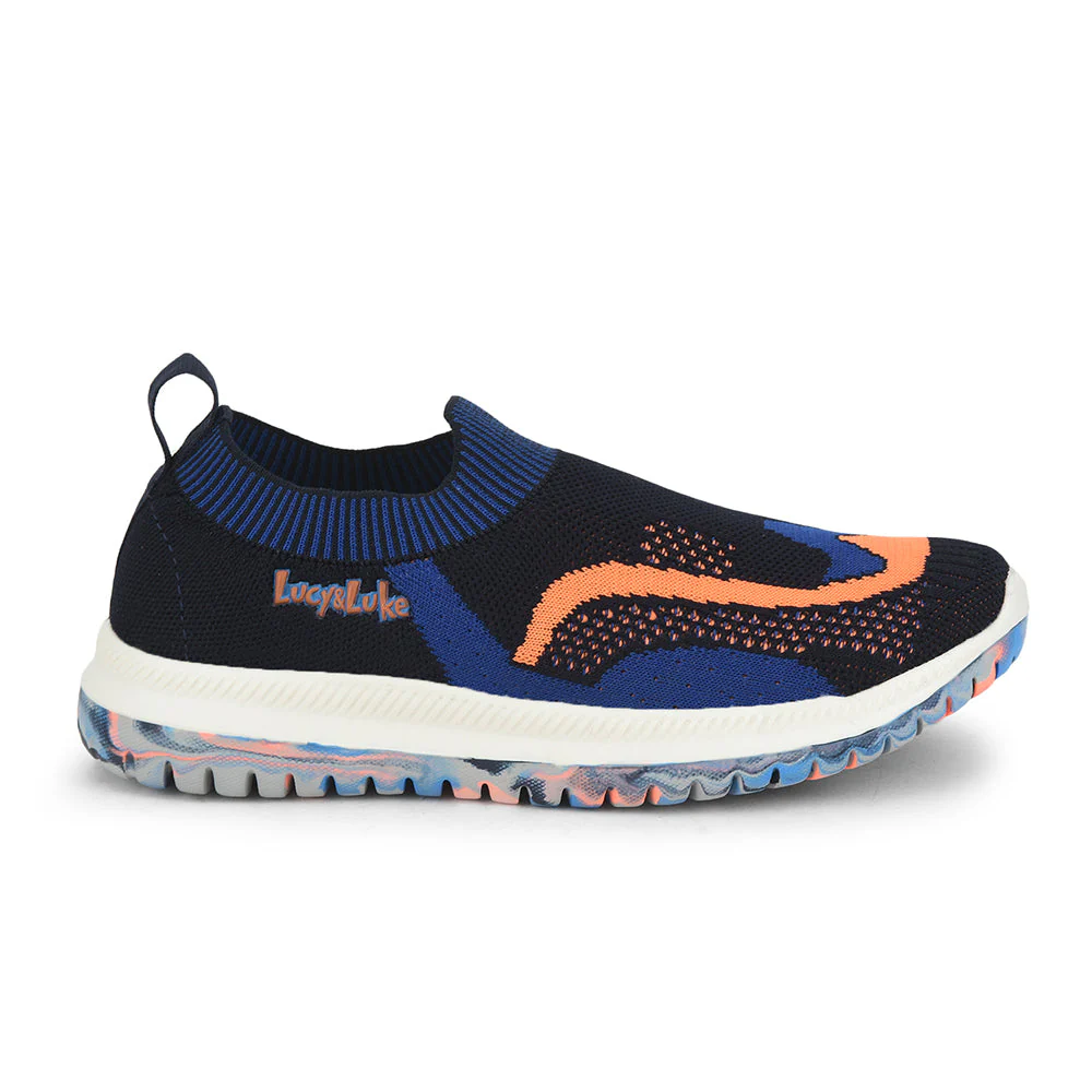Lucy & Luke (Blue) Casual Non Lacing Shoes For Kids WING-1 By Liberty - Image 2
