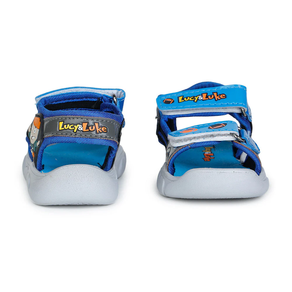 Lucy & Luke (Blue) Casual Sandal For Kids FLYNN-11 By Liberty - Image 3