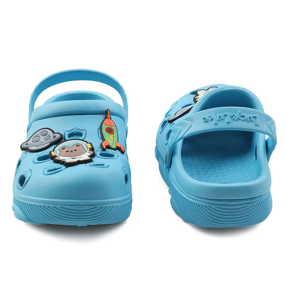 Lucy & Luke Blue Slingback Clogs For Kids LPMXT-K834 By Liberty - Image 7