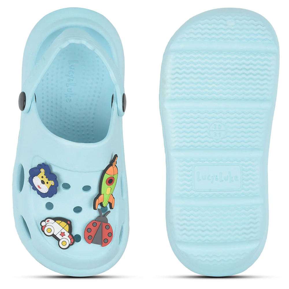 Lucy & Luke By Liberty ALEX Kids Sky Blue Clogs - Image 5