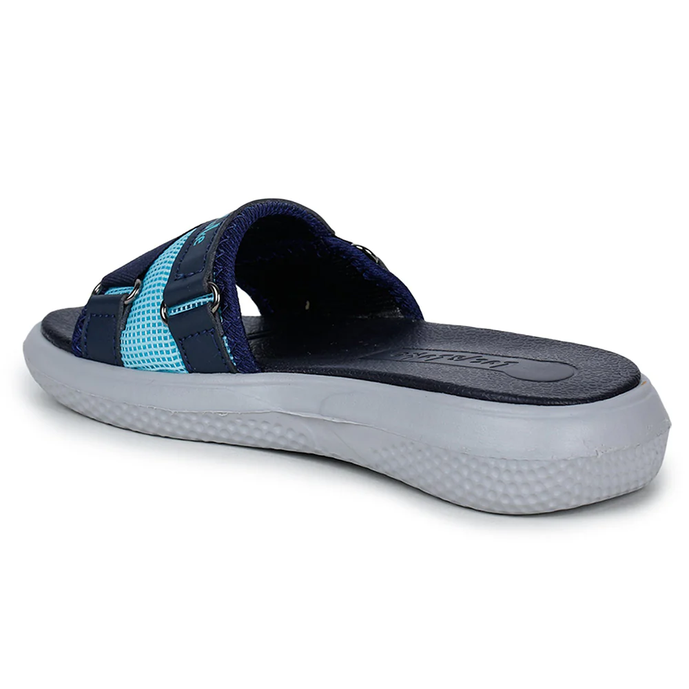 Lucy & Luke Navy Blue Slides For Kids HIPPO-12S By Liberty - Image 4