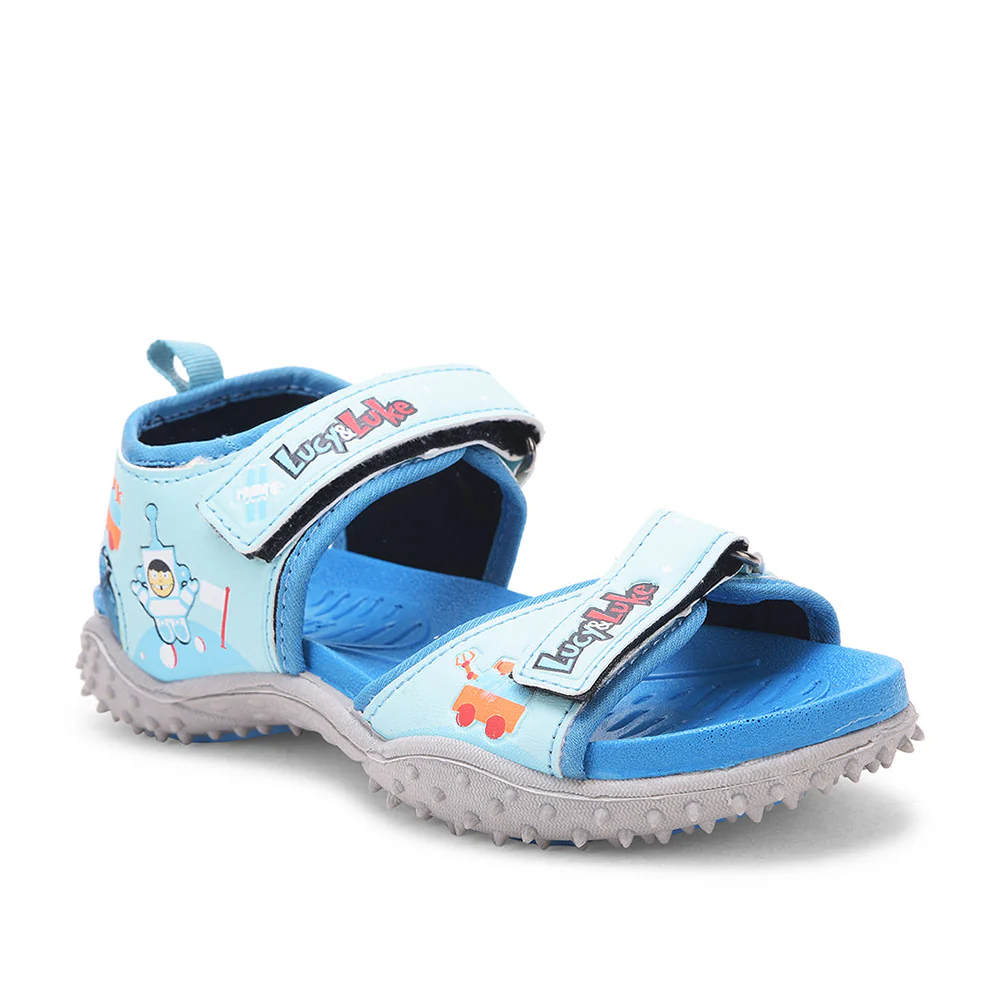 Lucy & Luke Sky Blue Casual Sandal For Kids 8074-301 By Liberty