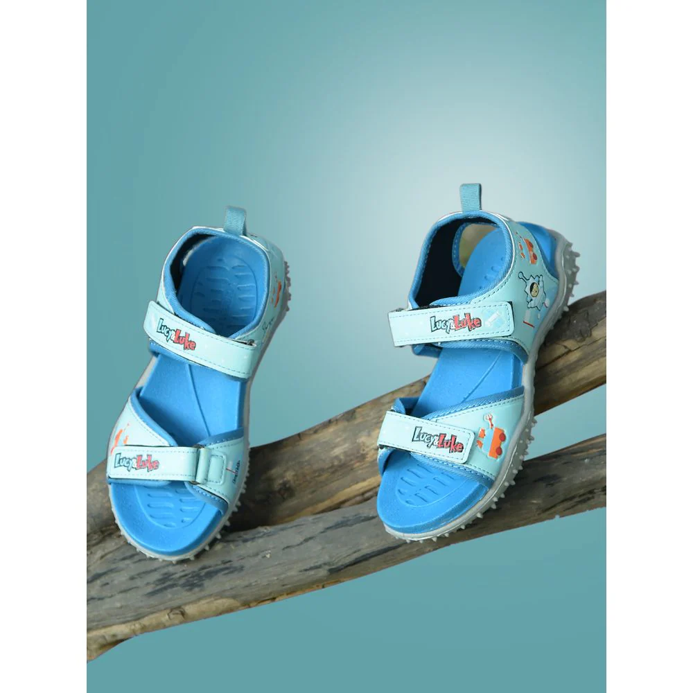 Lucy & Luke Sky Blue Casual Sandal For Kids 8074-301 By Liberty - Image 4