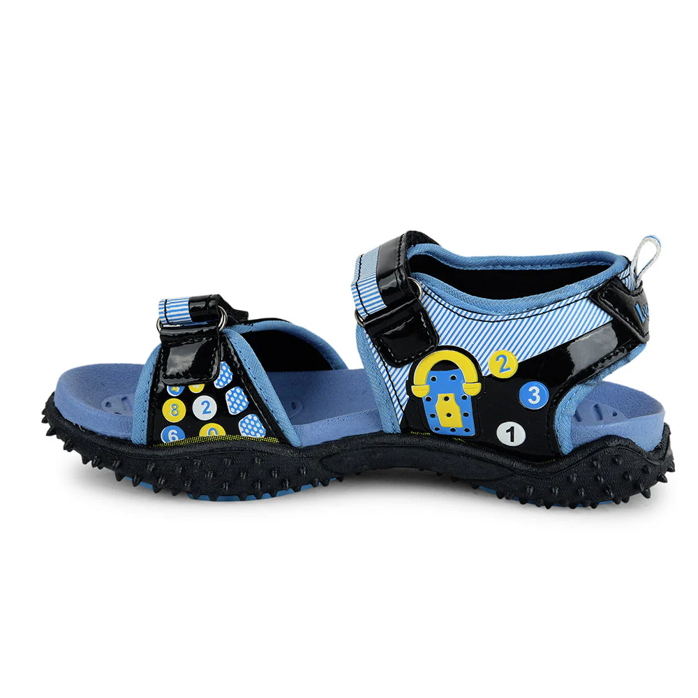 Lucy & Luke Blue Casual Sandal For Kids 8074-303 By Liberty - Image 3