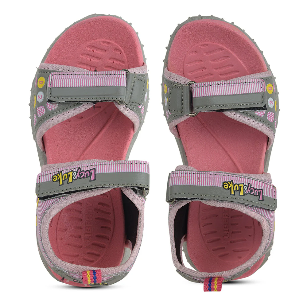 Lucy & Luke Pink Casual Sandal For Kids 8074-304 By Liberty - Image 6