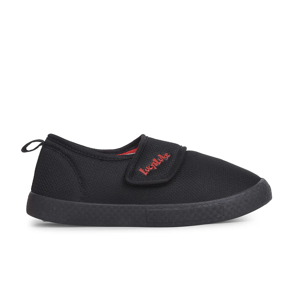Lucy & Luke Casual Black Non Lacing Shoes For Kids BASTIAN82E By Liberty - Image 2