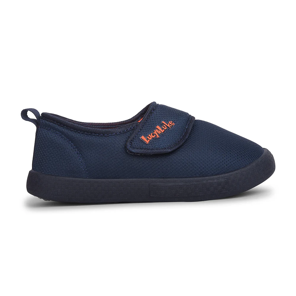 Lucy & Luke Casual Navy Blue Non Lacing Shoes For Kids BASTIAN82E By Liberty - Image 2