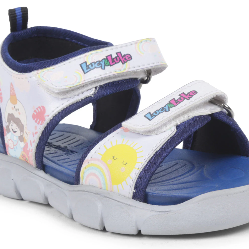 Lucy & Luke Casual Sky Blue Sandal For Kids FLYNN-41 By Liberty - Image 5