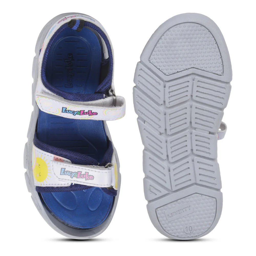 Lucy & Luke Casual Sky Blue Sandal For Kids FLYNN-41 By Liberty - Image 7