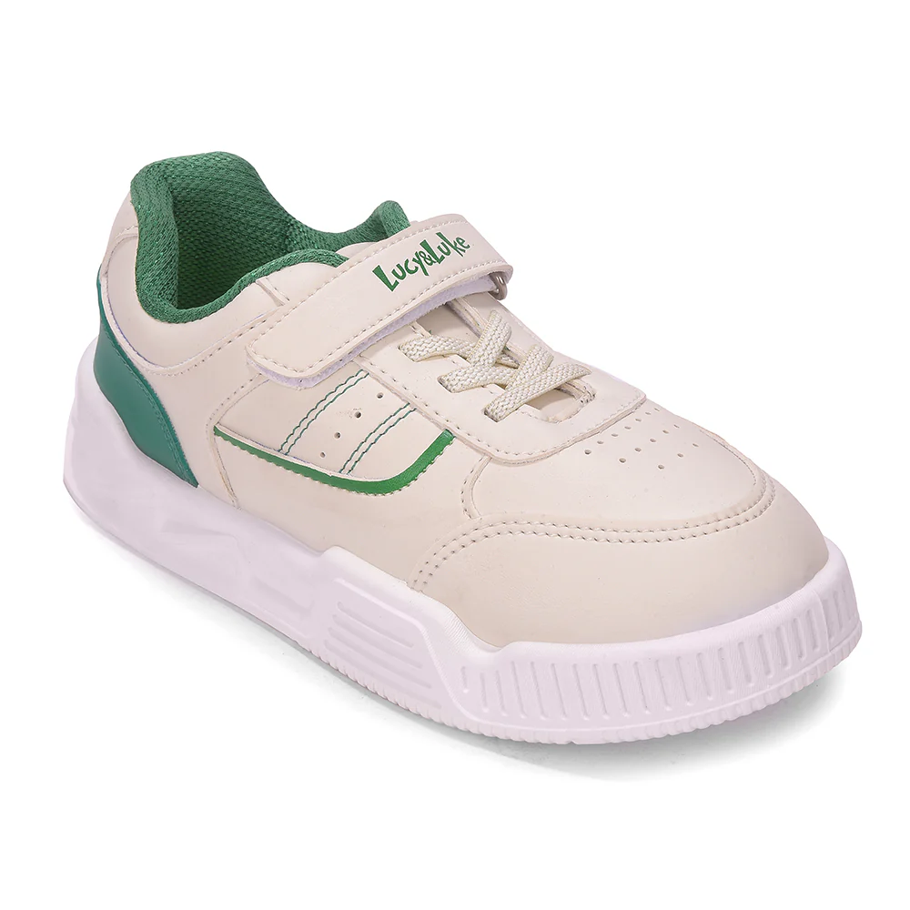 Lucy & Luke COSMO-8E White Casual Non lacing Sneakers for Kids by Liberty