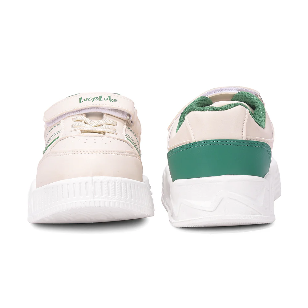 Lucy & Luke COSMO-8E White Casual Non lacing Sneakers for Kids by Liberty - Image 7