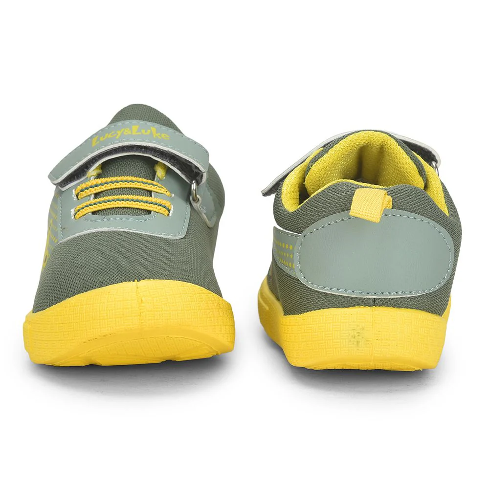 Lucy & Luke Green Casual Non Lacing Shoes For Kids BASTIAN-2E By Liberty - Image 6