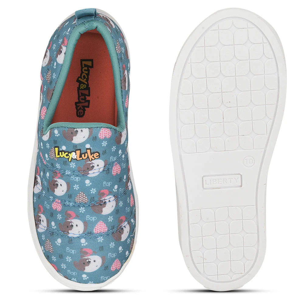 Lucy & Luke (Green) Sports Non Lacing Shoes For Kids MINT-8 By Liberty - Image 5