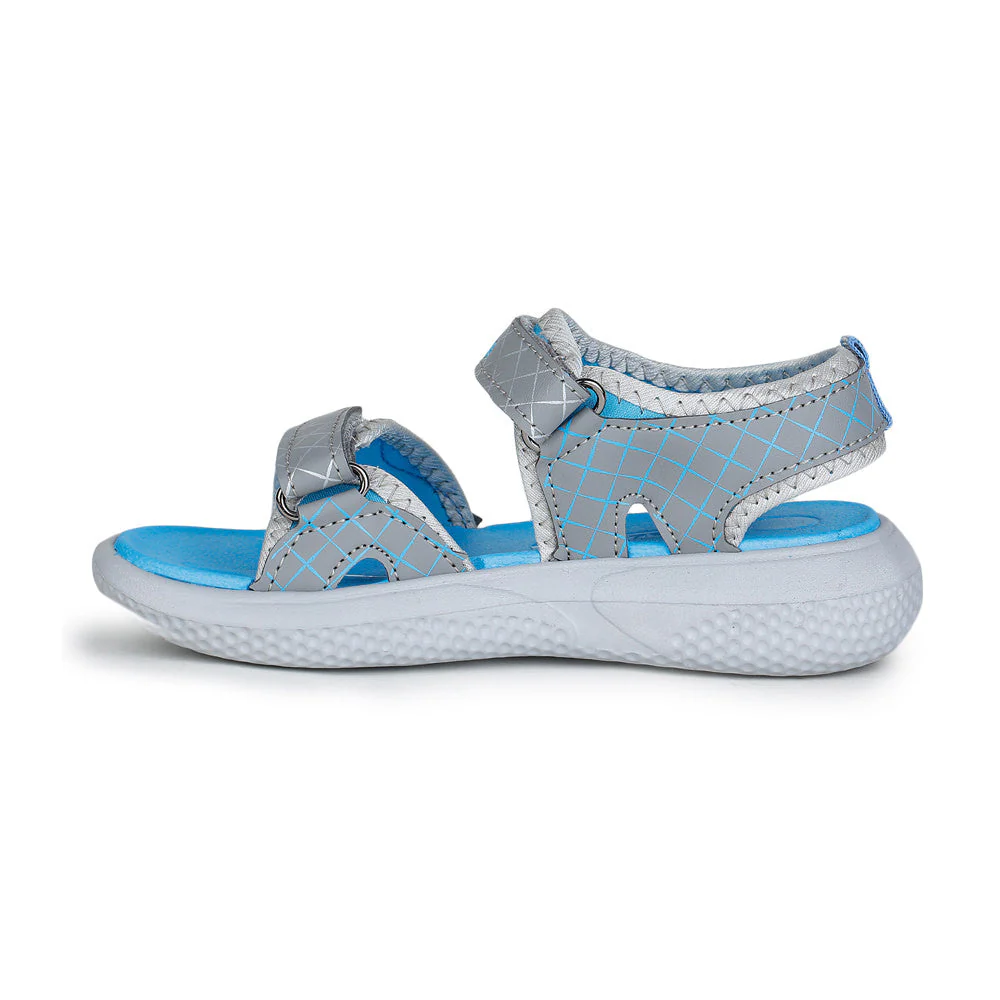 Lucy & Luke (Grey) Casual Sandal For Kids HIPPO-4 By Liberty - Image 2
