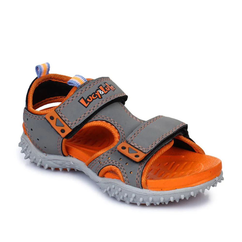Lucy & Luke Grey Casual Sandal For Kids POLO By Liberty