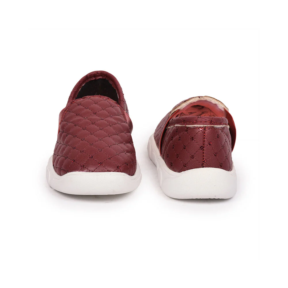 Lucy & Luke (Maroon) Casual Non Lacing Shoes For Kids FLYNN-31 By Liberty - Image 4