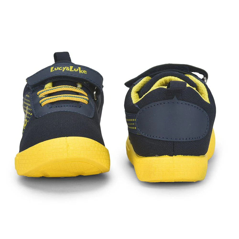 Lucy & Luke Navy Blue Casual Non Lacing Shoes For Kids BASTIAN-2E By Liberty - Image 5