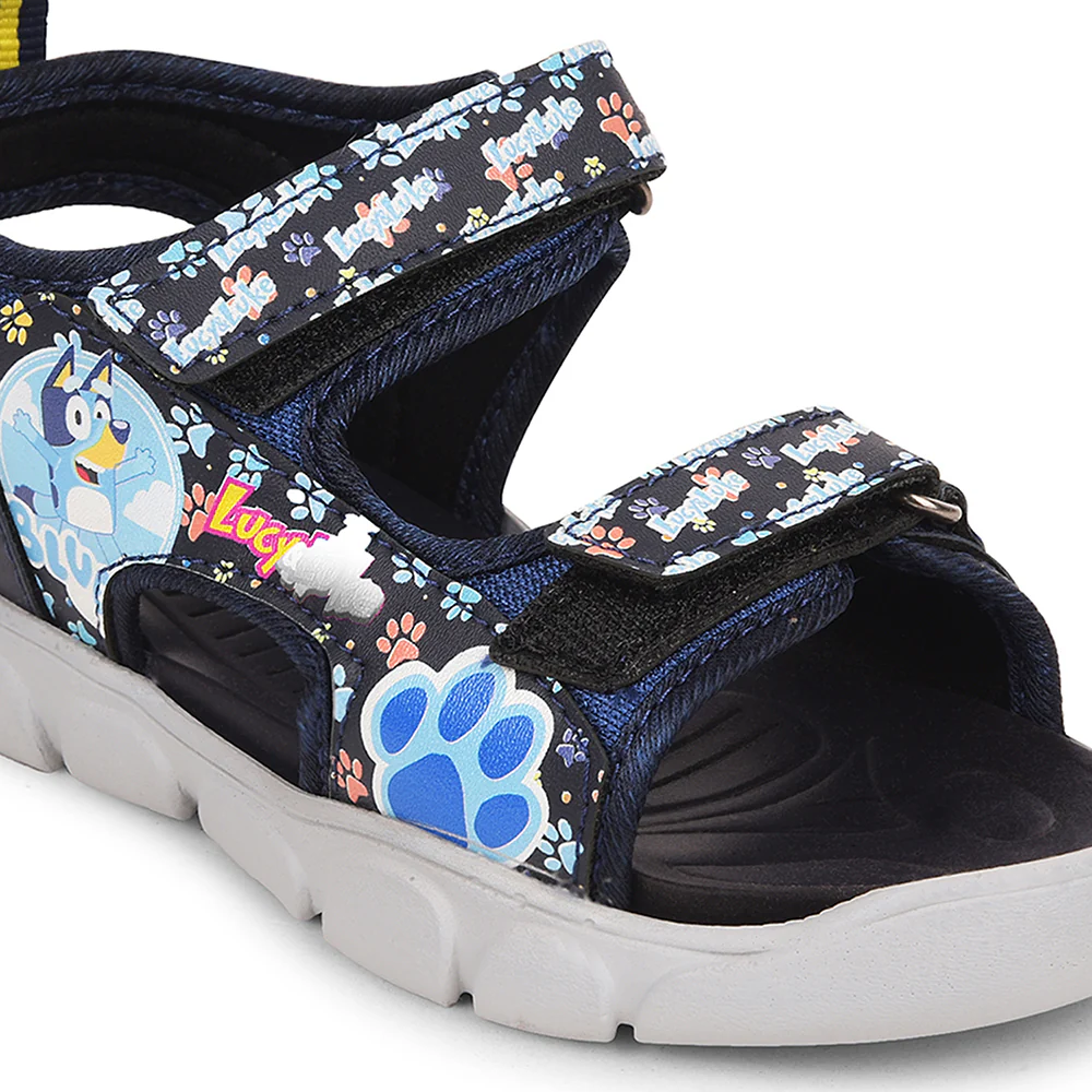 Lucy & Luke Navy Blue Casual Sandal For Kids FLYNN-90 By Liberty - Image 5