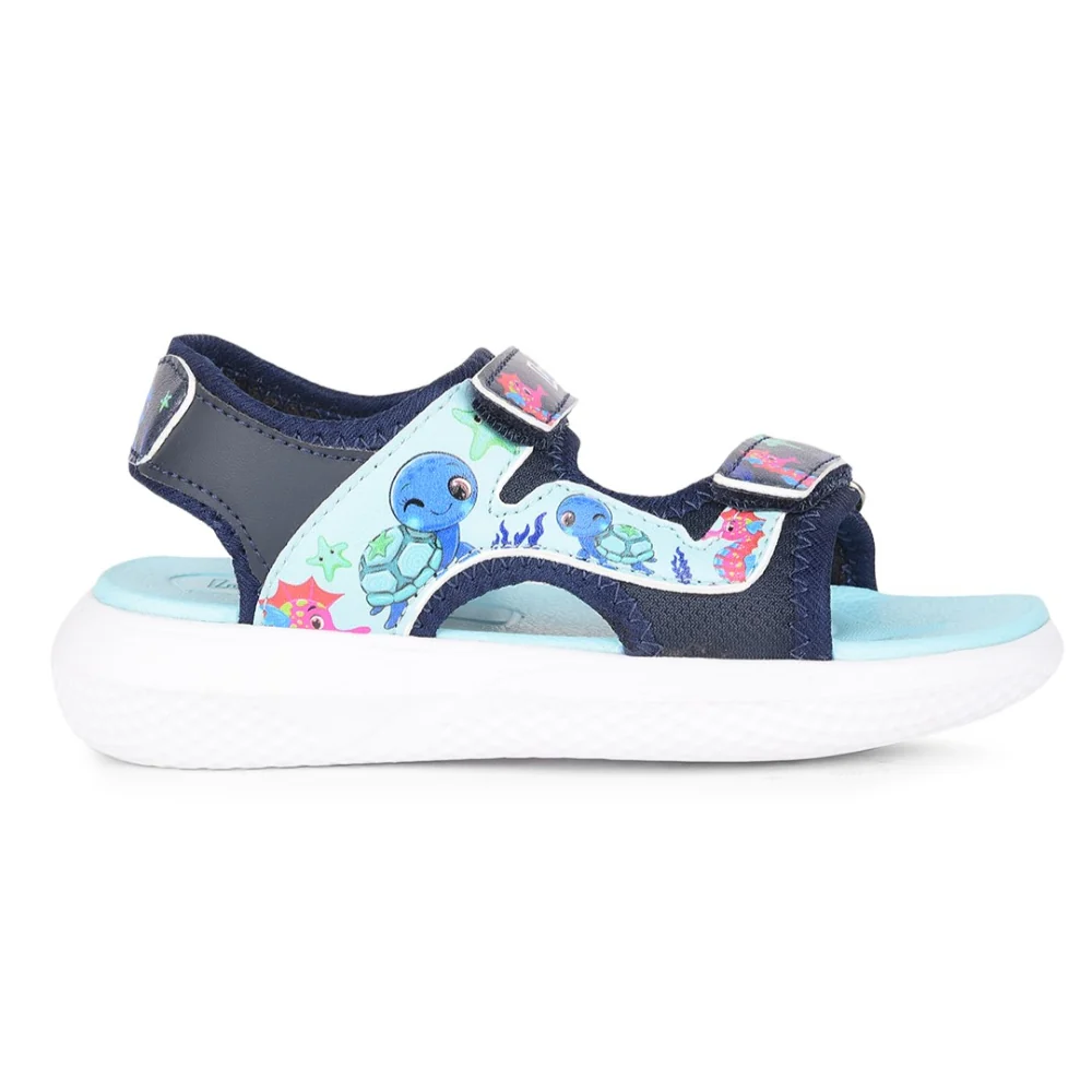 Lucy & Luke Navy Blue Casual Sandal For Kids HIPPO-51 By Liberty - Image 2
