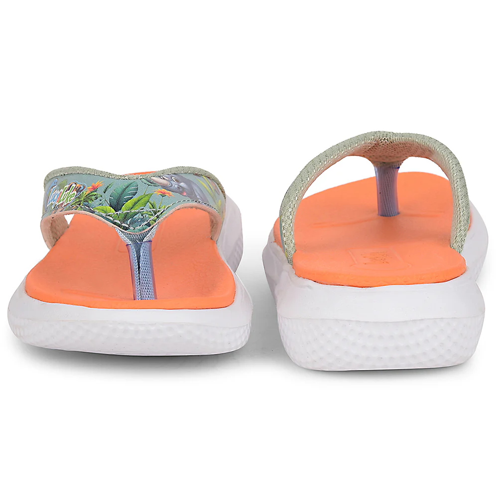 Lucy & Luke Orange Casual Slipper For Kids HIPPO-10T By Liberty - Image 6