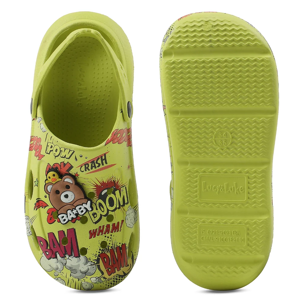 Lucy & Luke P. Green Casual Sling Back Clogs For Kids ALEX-10E By Liberty - Image 10