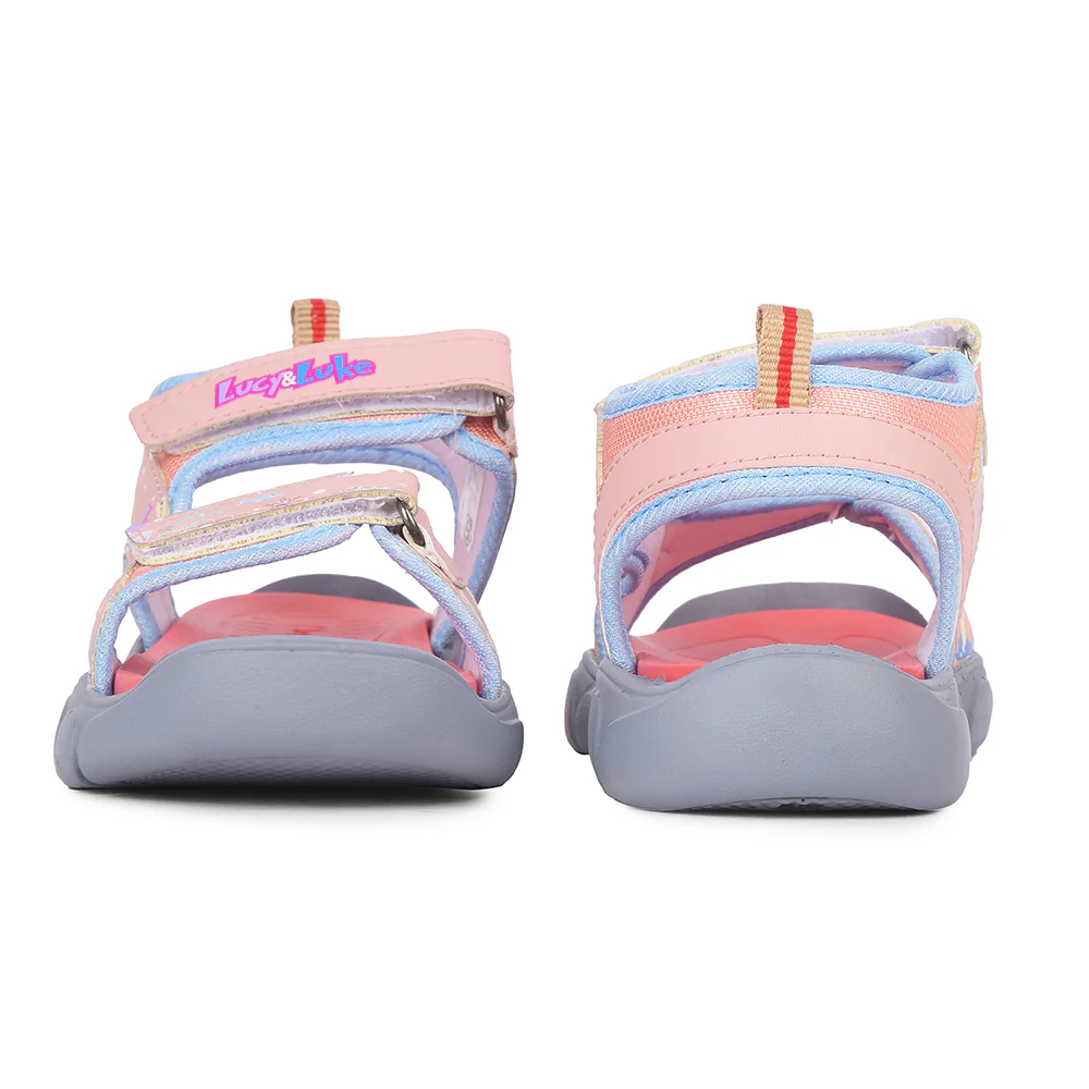 Lucy & Luke Pink Casual Flat Sandal for Kids HOPNPLAY-E By Liberty - Image 8