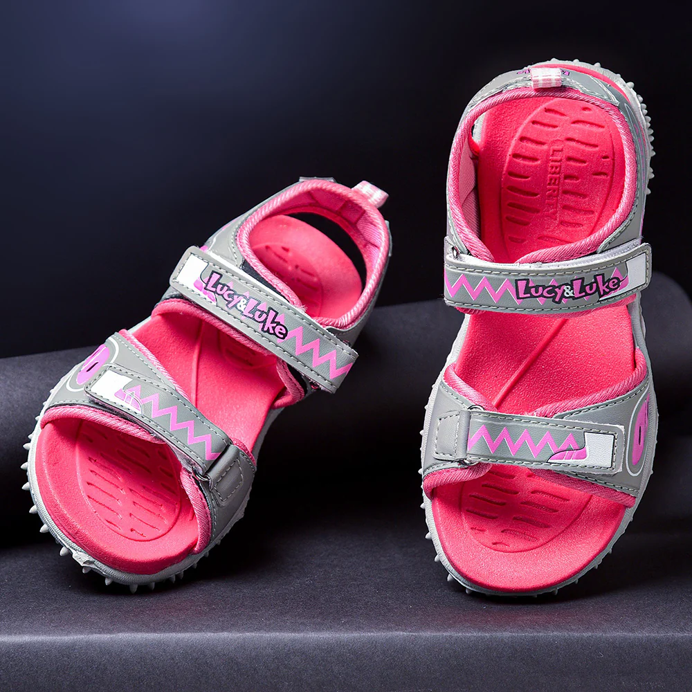 Lucy & Luke Pink Casual Sandal For Kids ASPIRE By Liberty - Image 3