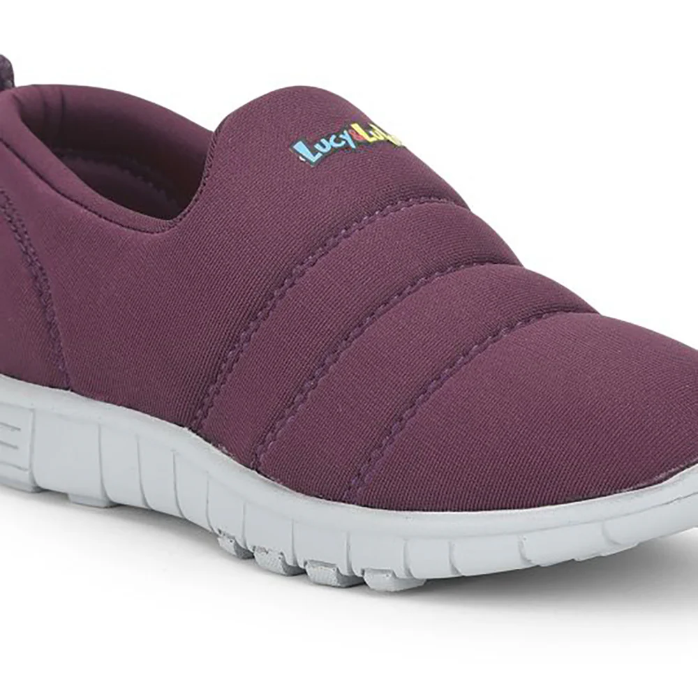 Lucy & Luke (Purple) Sports Non Lacing Walking Shoes For Kids 2123-23 By Liberty - Image 2