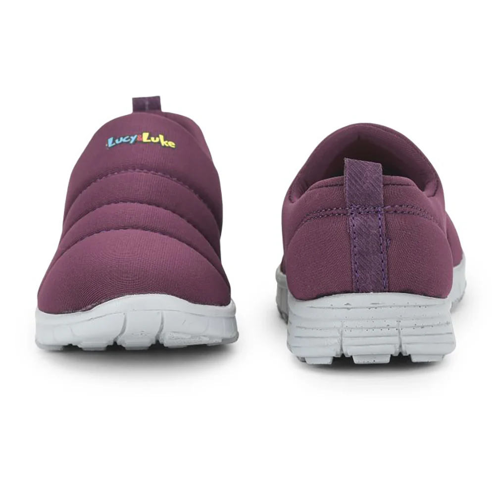 Lucy & Luke (Purple) Sports Non Lacing Walking Shoes For Kids 2123-23 By Liberty - Image 4