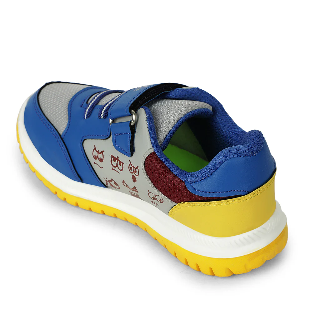 Lucy & Luke Royal Blue Sports Non Lacing Walking Shoes for Kids JAMIE-K5E by Liberty - Image 6