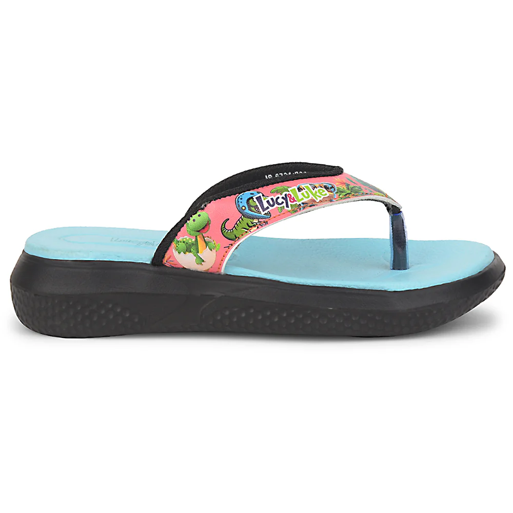 Lucy & Luke Sea Green Casual Slipper For Kids HIPPO-10T By Liberty - Image 2
