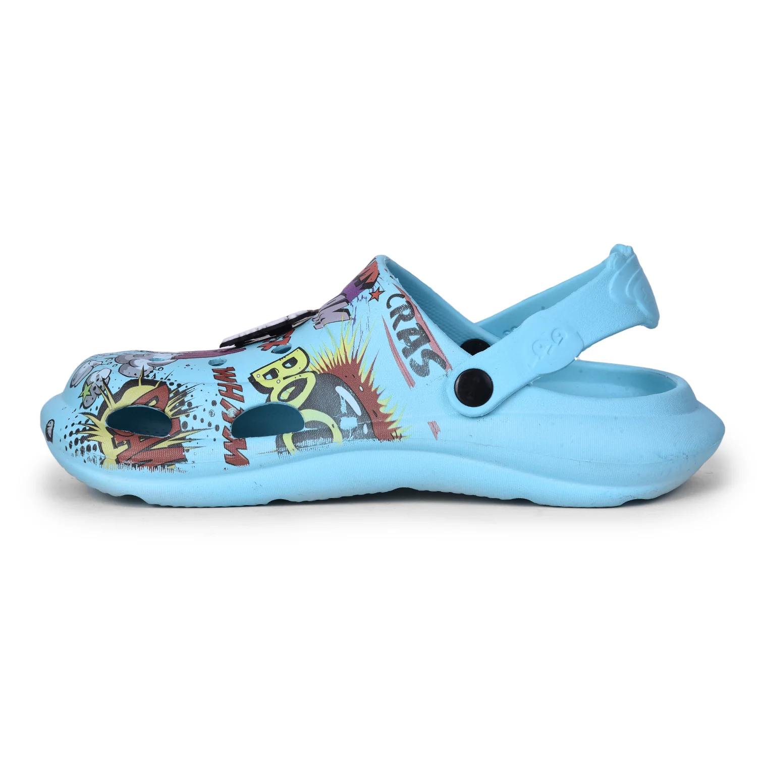 Lucy & Luke Sky Blue Casual Sling Back Clogs For Kids ALEX-10E By Liberty - Image 3