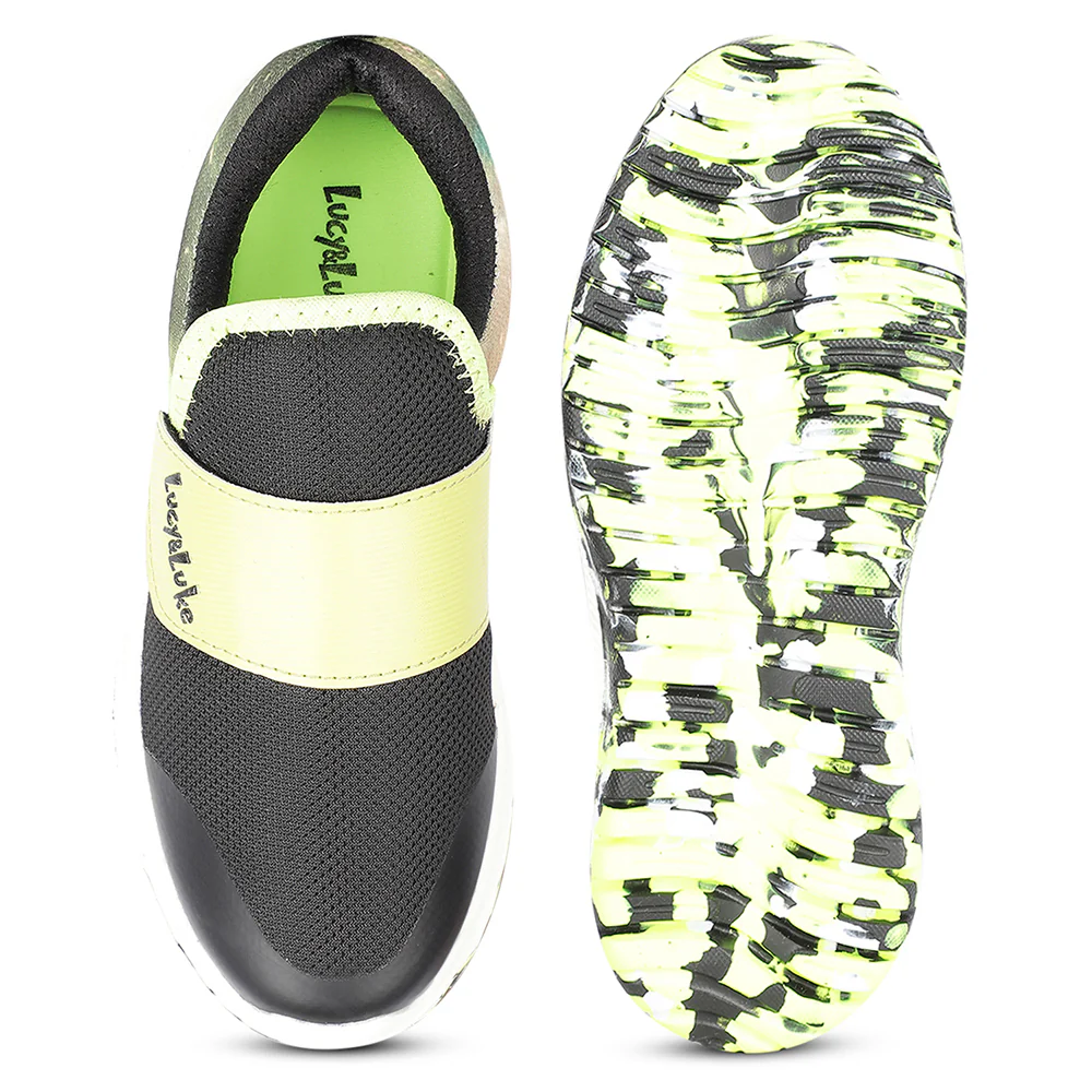 Lucy & Luke Sports Green Non Lacing Walking Shoes For Kids JAMON-E By Liberty - Image 7