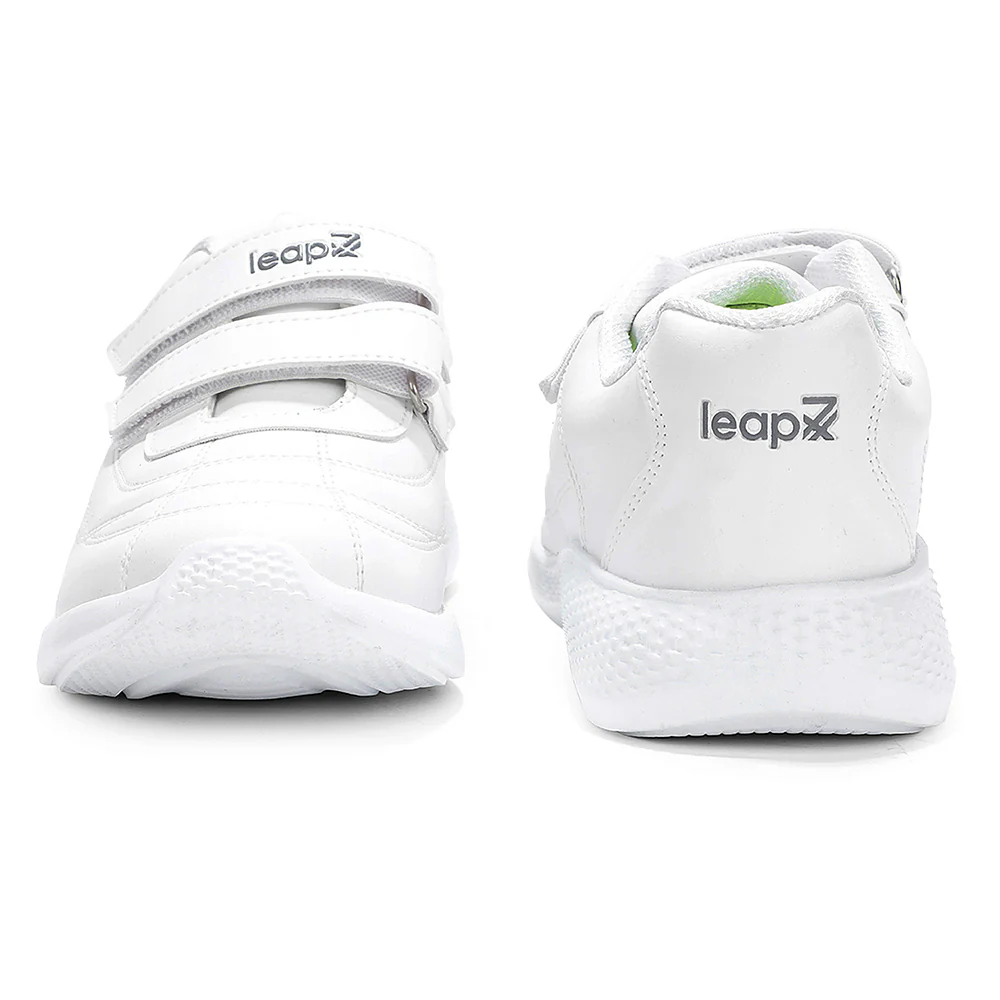 Lucy & Luke White Casual Non Lacing Uniform School Shoes For Kids FUNRUN-E By Liberty - Image 8