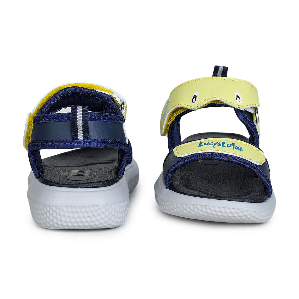 Lucy & Luke Yellow Casual Sandal For Kids HIPPO-1 By Liberty - Image 6